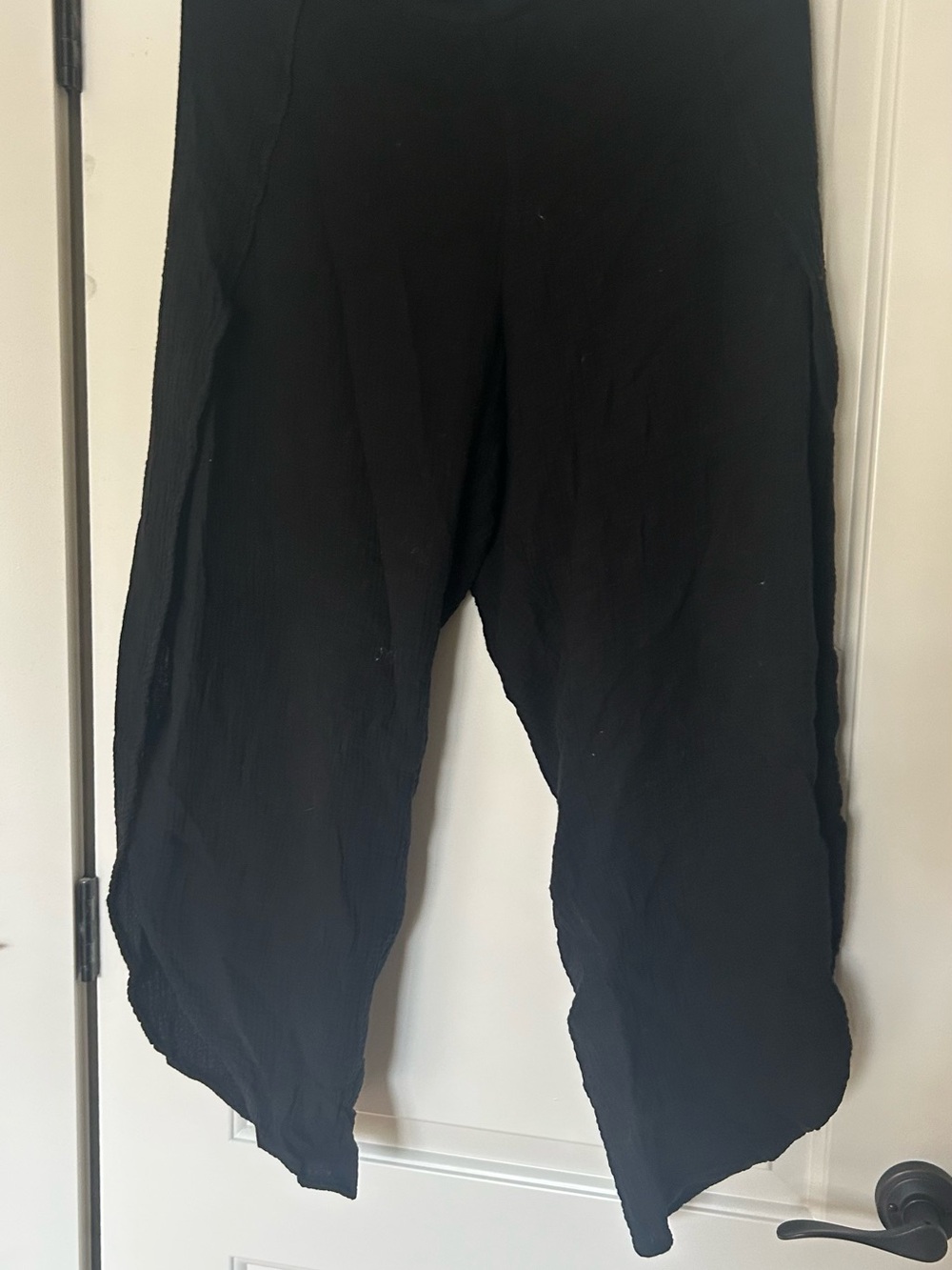 Black Men's Casual Drop-Crotch Pants
